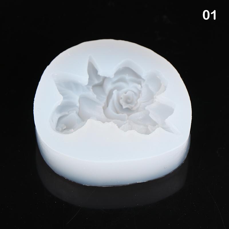 Flower Shape Silicone Cake Mold Gardenia Plumeria Rubra Soap Fondant Molds Cupcake Jelly Candy Chocolate Decoration Baking Tool