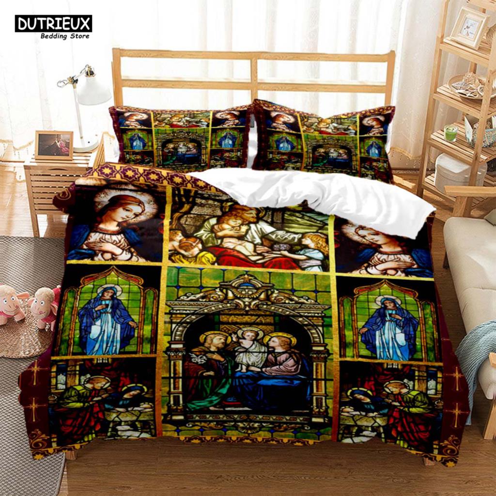 Bettdecke Gott Digitaldruck Polyester Bettwäsche-Sets Kinder Jungen Set Für Teenager Bettwäsche-Set Bett-Set Queen-Size Bettwäsche-Set