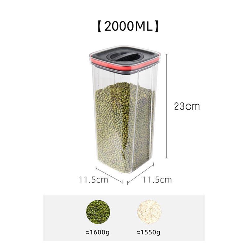 Transparent Household Knob Sealed Jar for Snack Storage with Fresh-Keeping Lid Plastic Kitchen Storage Box