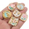 2 Pcs 304 Stainless Steel Charms Enamel Lotus Flowers Starfish Birds Sun Pendants For Diy Necklace Bracelet Jewelry Making