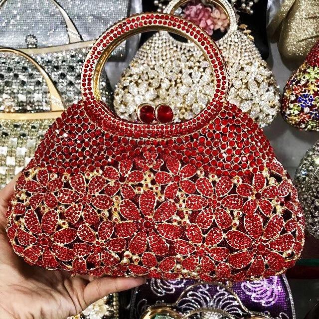Daisy Flower Rhinestone Tote Bag Crystal Women Evening Bags Luxury Designer Party Banquet Clutch Purse Fashion Diamone Handbag