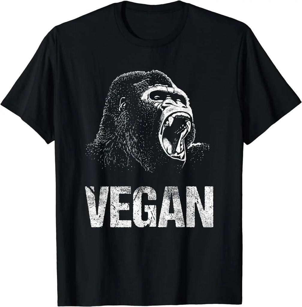 Vegan All Things Proud Vegan Personality Simple Cartoon Custom Printed T-shirt Men High Quality Printed Classic Street Top Men