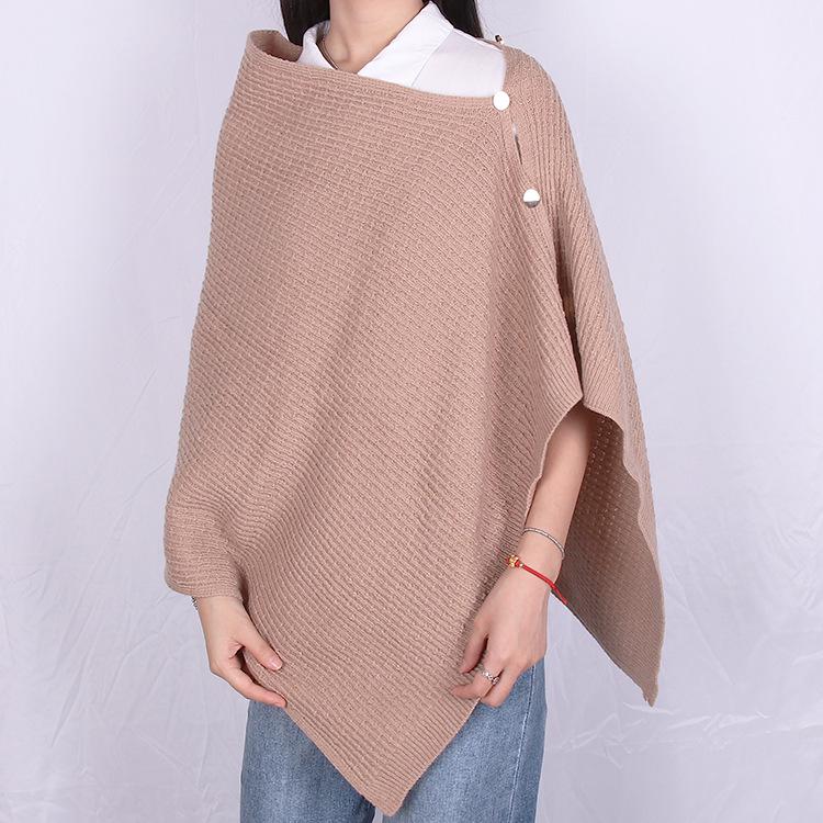 Women's Multi-Purpose Knit Shawl Scarf - Imitation Cashmere, Korean Style, Two-Way Outerwear & Neck Warmer