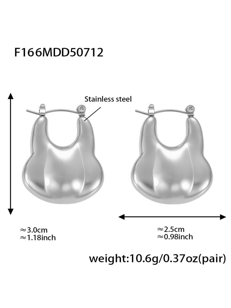 Vintage Grube Kolczyki Koła Ze Stali Nierdzewnej Pokrywane 18k Złotem Wodoodporne Nieścieralne Unikalna Geometria Kolczyk Dla Kobiet