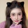 Hollow Plush Cat Ear Hair Clip Lambhair Mini Cat Ear Hairgrip  Female/Girls