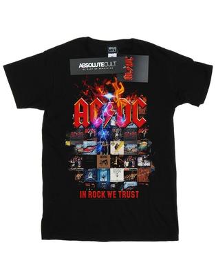 Womens/Ladies In Rock We Trust Album Cover Cotton Boyfriend T-Shirt