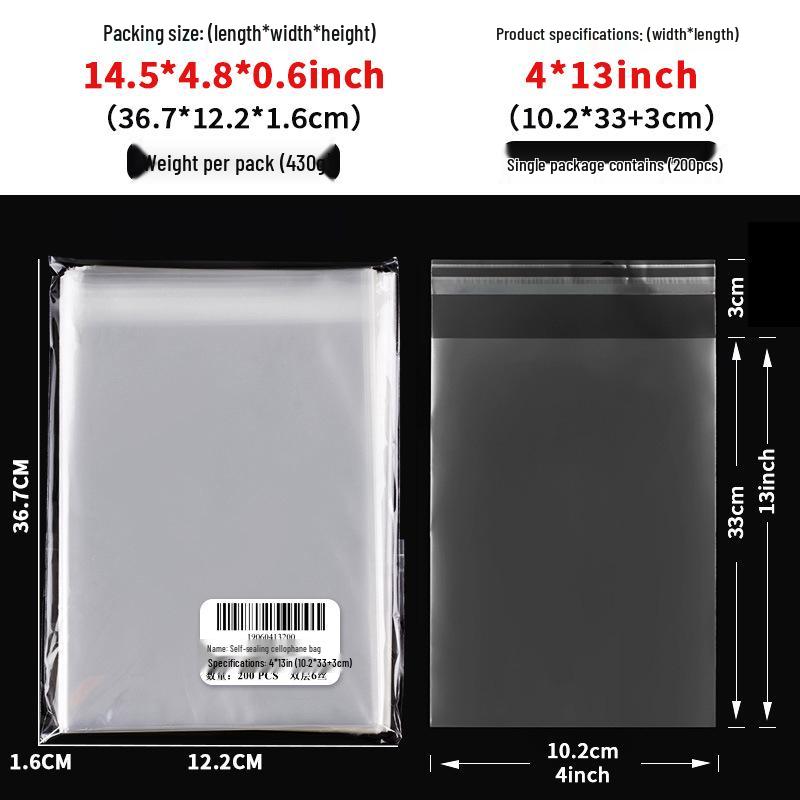 Clear Self-Adhesive OPP Bag for Candy, Snack, or Bread Packaging