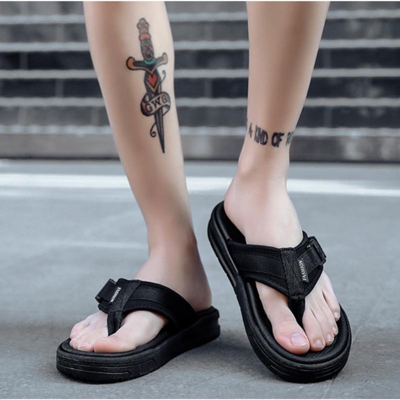 Nové pánské látkové platformové žabky PVC měkká podrážka venkovní plážové sandály pro muže domácí protiskluzové pantofle Sandalias De Hombre