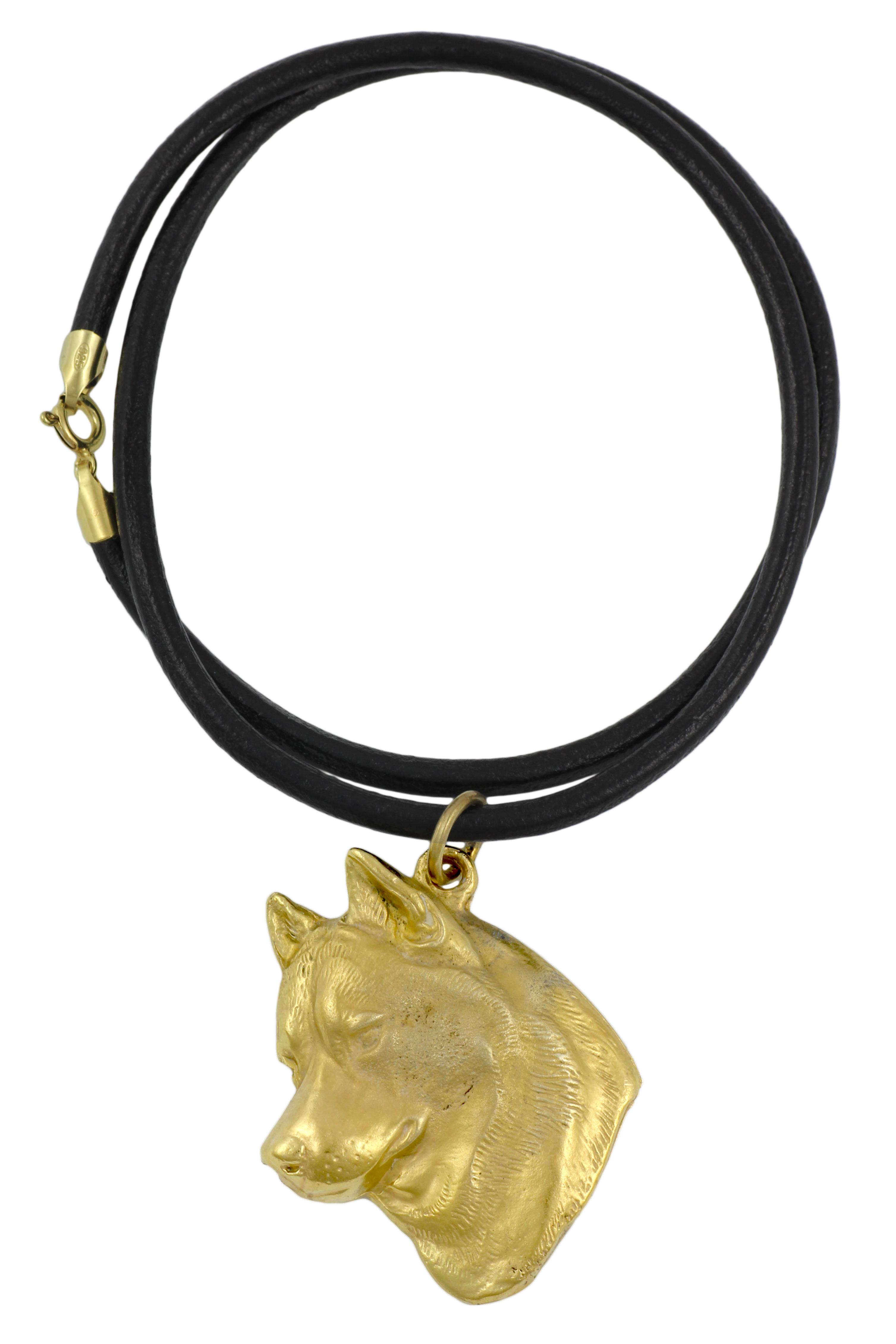 

Siberian Husky, Chukcha - necklace with a dog in a gift box, gold-plated pendant for a dog lover, striking jewelry by Art-Dog