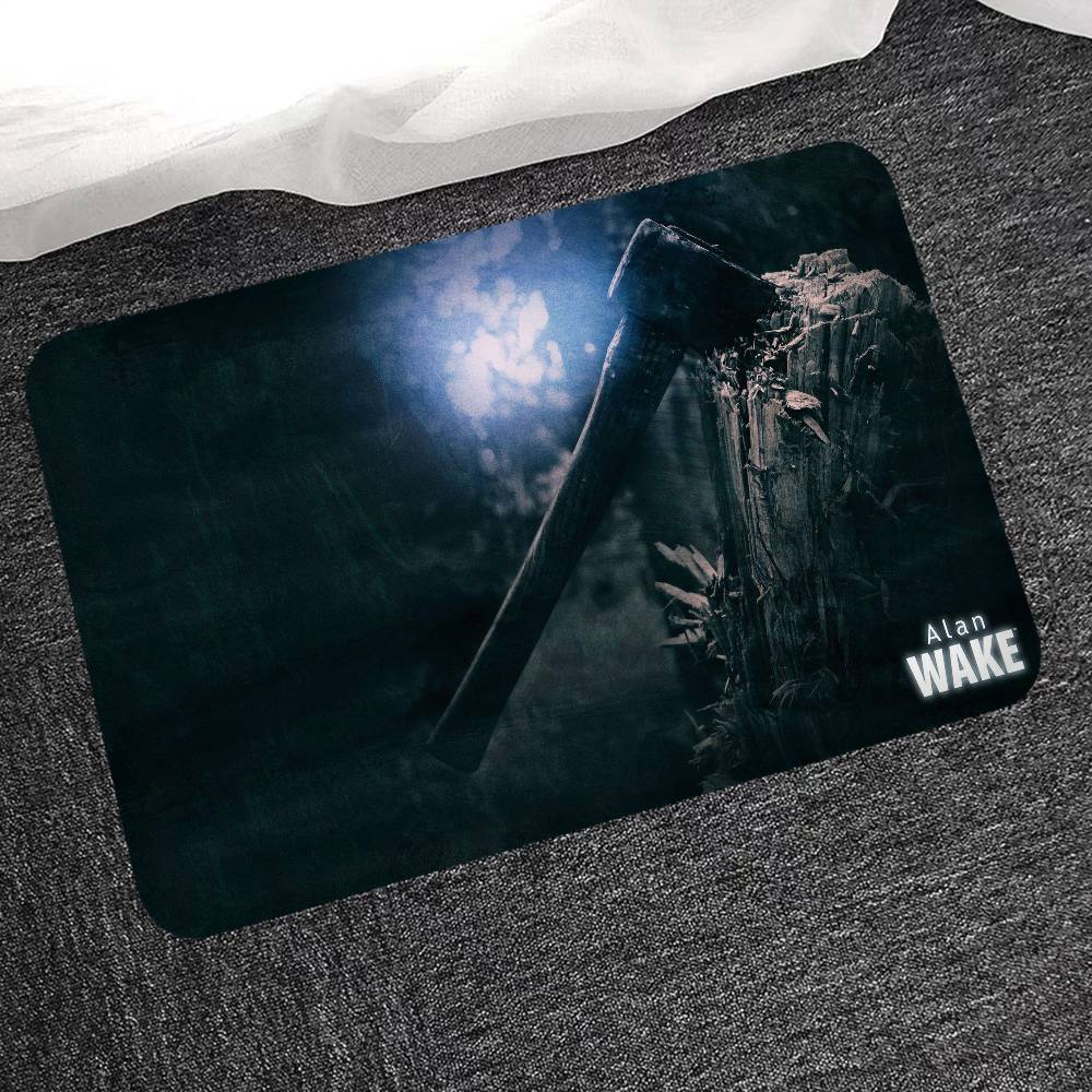 Horror Spiel A-Alan W-Wake Flur Teppich Waschbar Rutschfest Wohnzimmer Sofa Stühle Bereichsmatte Küche Fußmatte Bereichsteppich