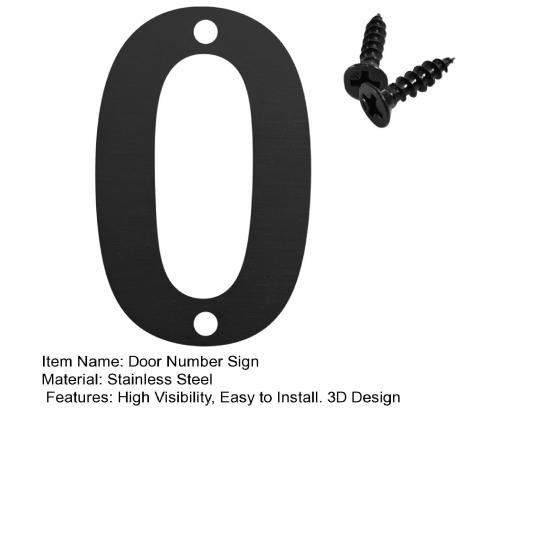 Stainless Steel House Number 0-9 Apartment Farmhouse High Visibility Outside Front Door Enhance Mailbox Number Floating Address Number Decoration