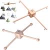 Smooth Wooden Mobile Frame Vintage Style DIY Wind Chime Kit Wind Chime Frame  Balcony Decoration