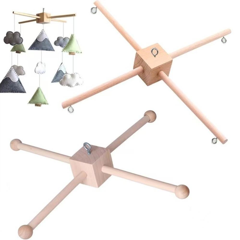 Smooth Wooden Mobile Frame Vintage Style DIY Wind Chime Kit Wind Chime Frame  Balcony Decoration