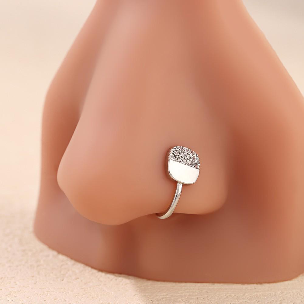 Европейский медный циркониевый U-образный клипса-пирсинг для носа