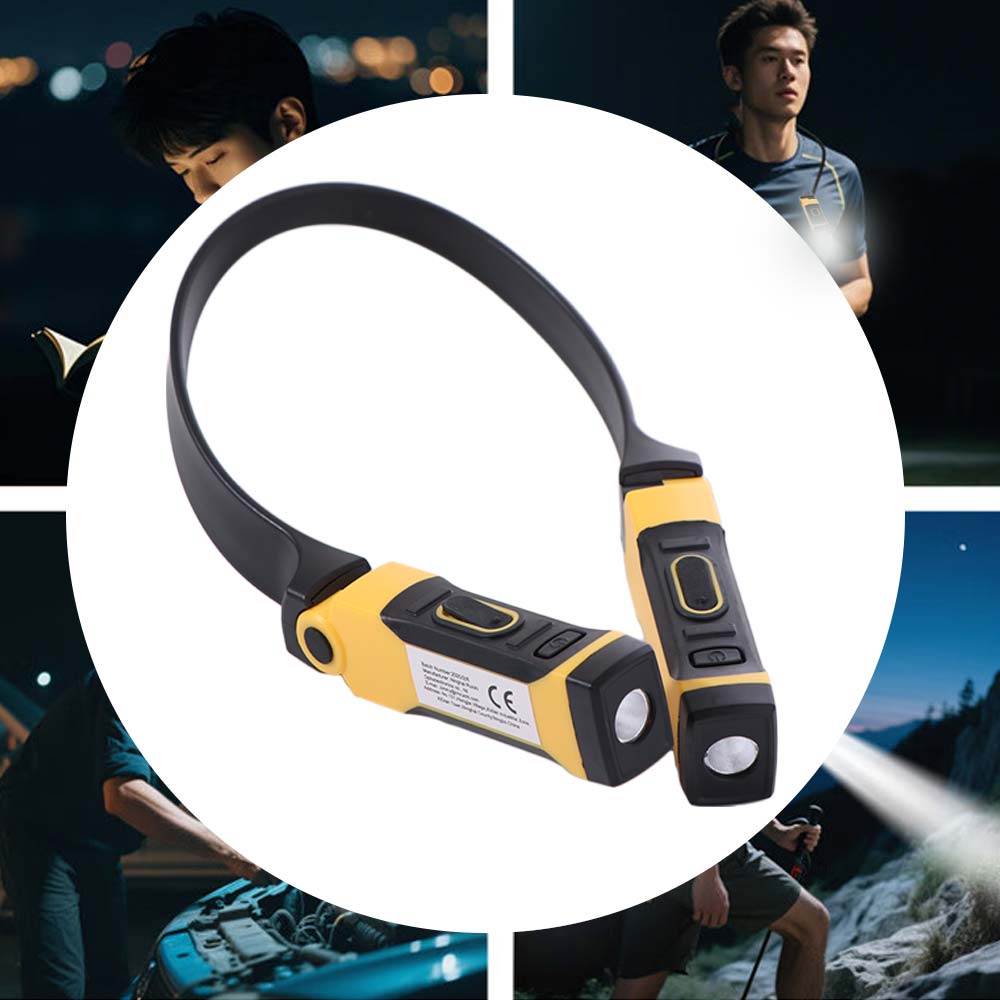 Rechargeable Reading Light Long-lasting Work Light Portable Neck Flashlight  Knitting