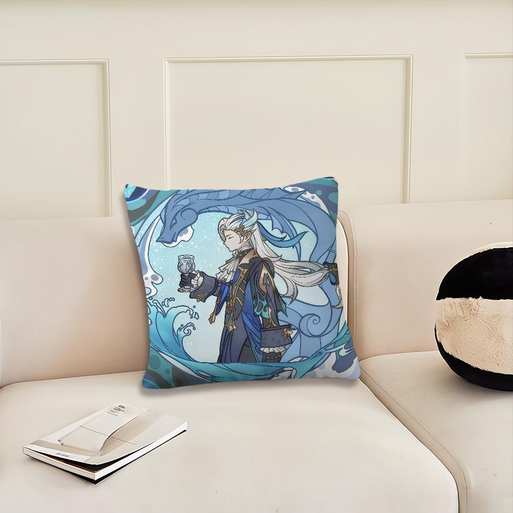 Genshin Impact Skirk boy cool b cushion cover Pillow Cover Decoration Room Home Sofa living Office Car Nordic Simplicity