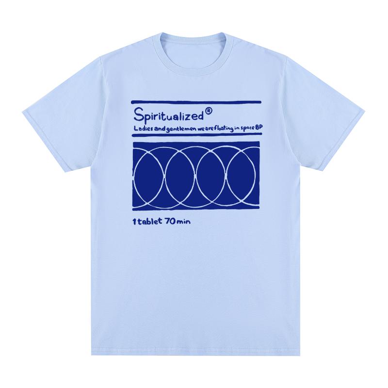 Spiritualized T-Shirt 90er Spacemen Rockband Baumwolle im Weltraum schwebend Herren T-Shirt Neu TEE T-SHIRT Damen Tops