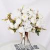7 Head Rose Artificial Flowers 32cm Hydrangea Hybrid Bouquet Silk Fake Flower for Home Garden Wedding Decor, 1pc