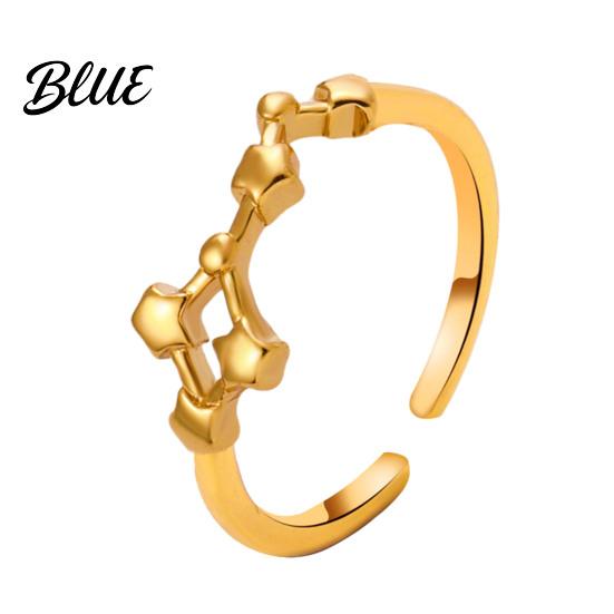 Star Symbol Ring Student Electroplated Finish Adjustable Opening Design Retro
