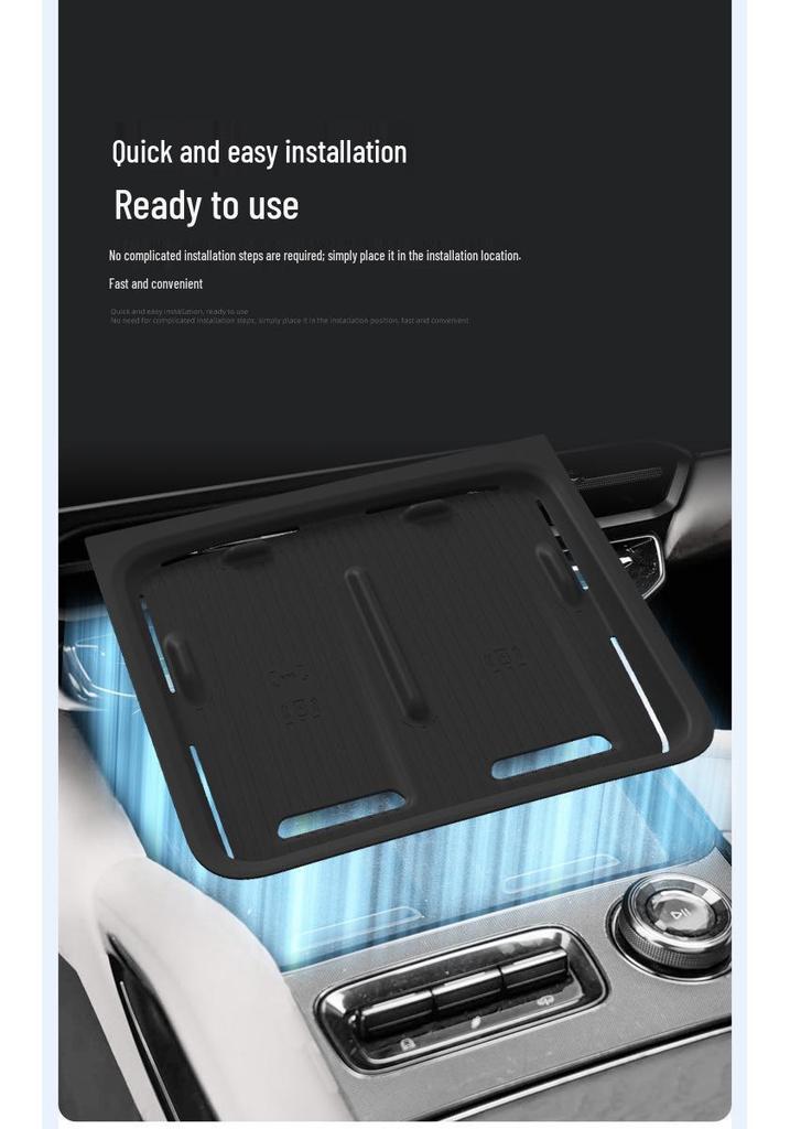 26-Model Compatible Zeekr 8X Wireless Charger Anti-slip Silicone Mat for Car Console Protection