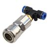 1 PC Three-way Straight Through Joint Pneumatic Tank Connector Pneumatic Fitting For Trucks And Trailers Pneumatic