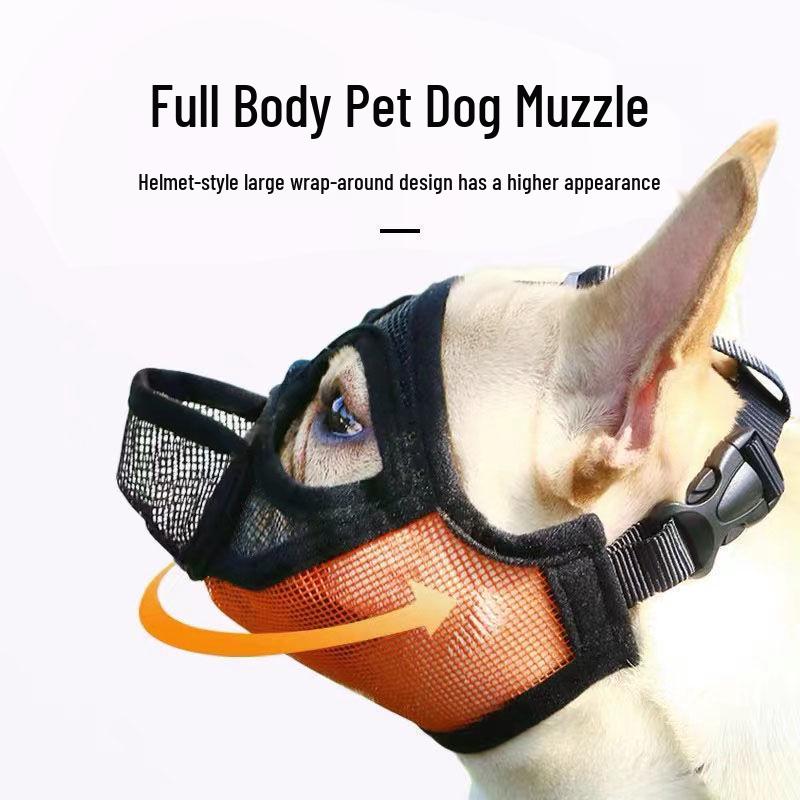 French Bulldog Bichon Anti-Bite Muzzle: Short Snout Pet Face Mask for Puppies and Pugs