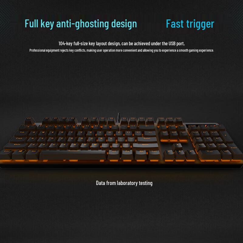 Rapoo V500PRO Full-Size Kabelgebundene Mechanische Gaming-Tastatur mit Hintergrundbeleuchtung