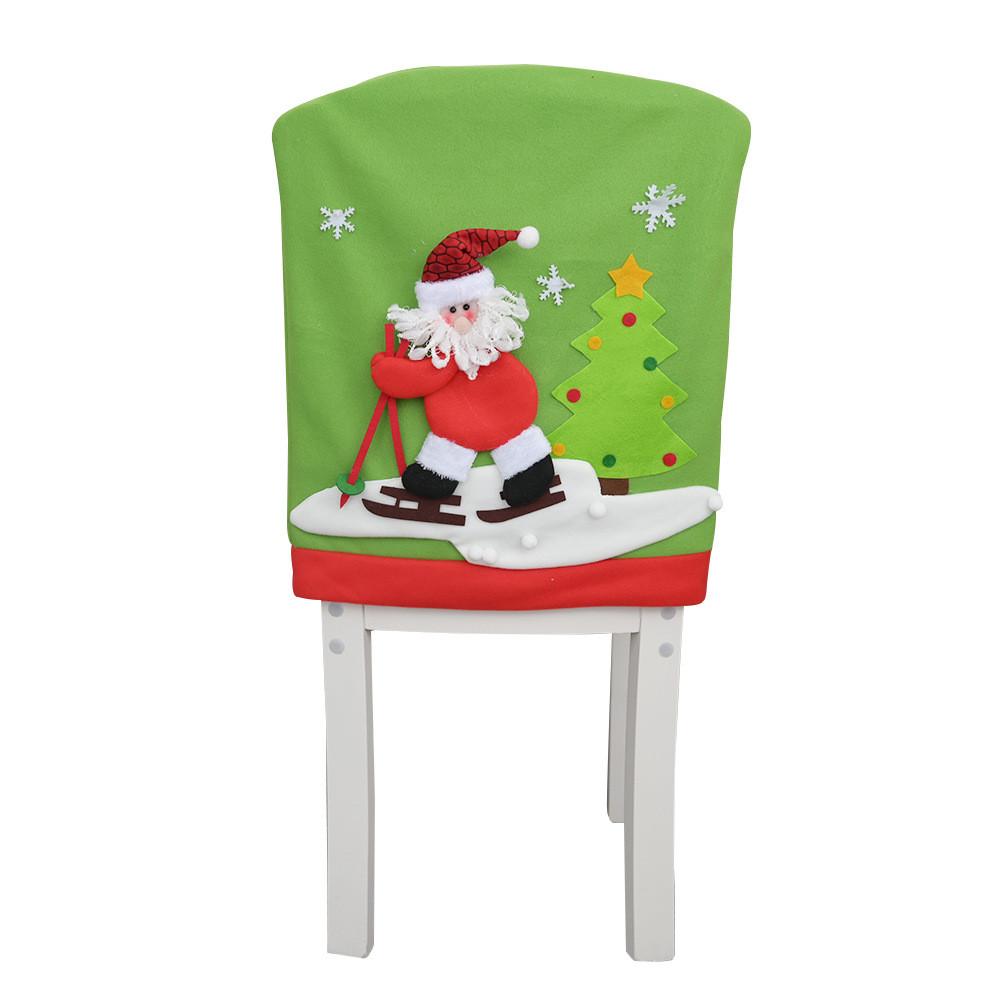 

Festive Christmas Chair Covers For Holiday Decor Soft Plush Ski Chair Cap For Christmas Elderly Snow Chair