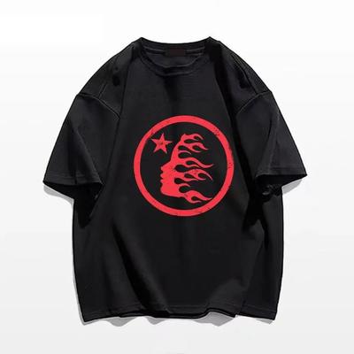Tricou unisex cu mânecă scurtă Hellster Rapper Wash Grey Heavy Craft Top pentru bărbați și femei Modă High Street Retro Tricou Hell