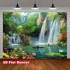 2D Waterfall Landscape Background Cloth for Video Studio