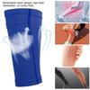 1 Pair Soccer Shin Guard Socks Double Layer Shin Pad Sleeves for Football Training Blue