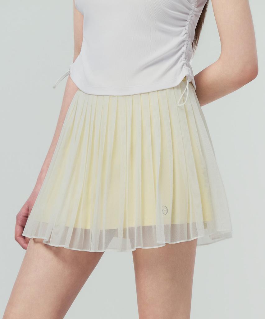 SERGIO TACCHINI W Tacchini Flying Mesh Skirt (L.Yellow)