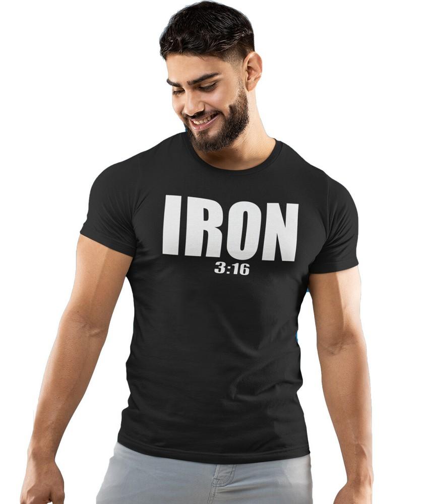 Iron Gods IRON 3:16 Workout T-Shirt  Gym Shirt Mens Gym Clothing Gym Tee Outfit