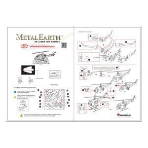 Hélicoptère Huey - Maquette en métal - Bell UH-1 Iroquois - Enfant - METAL EARTH