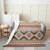Aztec Pattern Blanket Tribal Design Fleece Throw Boho Home Decor Cozy Sofa Cover Geometric Print Bedding