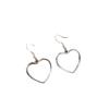 E371 Harajuku Geometric Heart-shaped Gold Love Earrings - Soft Cute Dangle Jewelry
