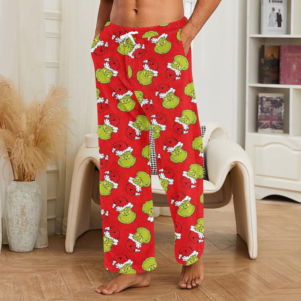Men's Loose Fit Jogger Sweatpants with Pockets Christmas Print