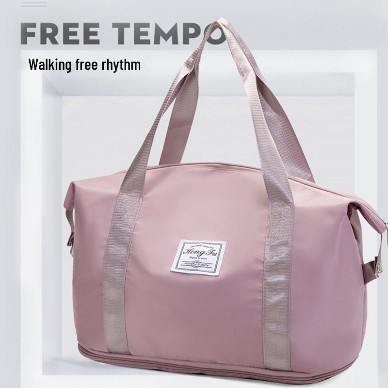 Expandable Large Capacity Travel Bag with Dry/Wet Separation, Portable Handheld Style for Fitness and Luggage Storage