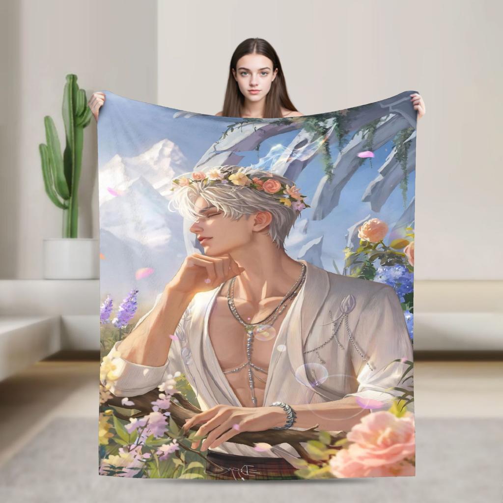 Love and Deepspace Sylus Game Blanket Plush Vintage Warm Throw Blankets for Coverlet Autumn/Winter