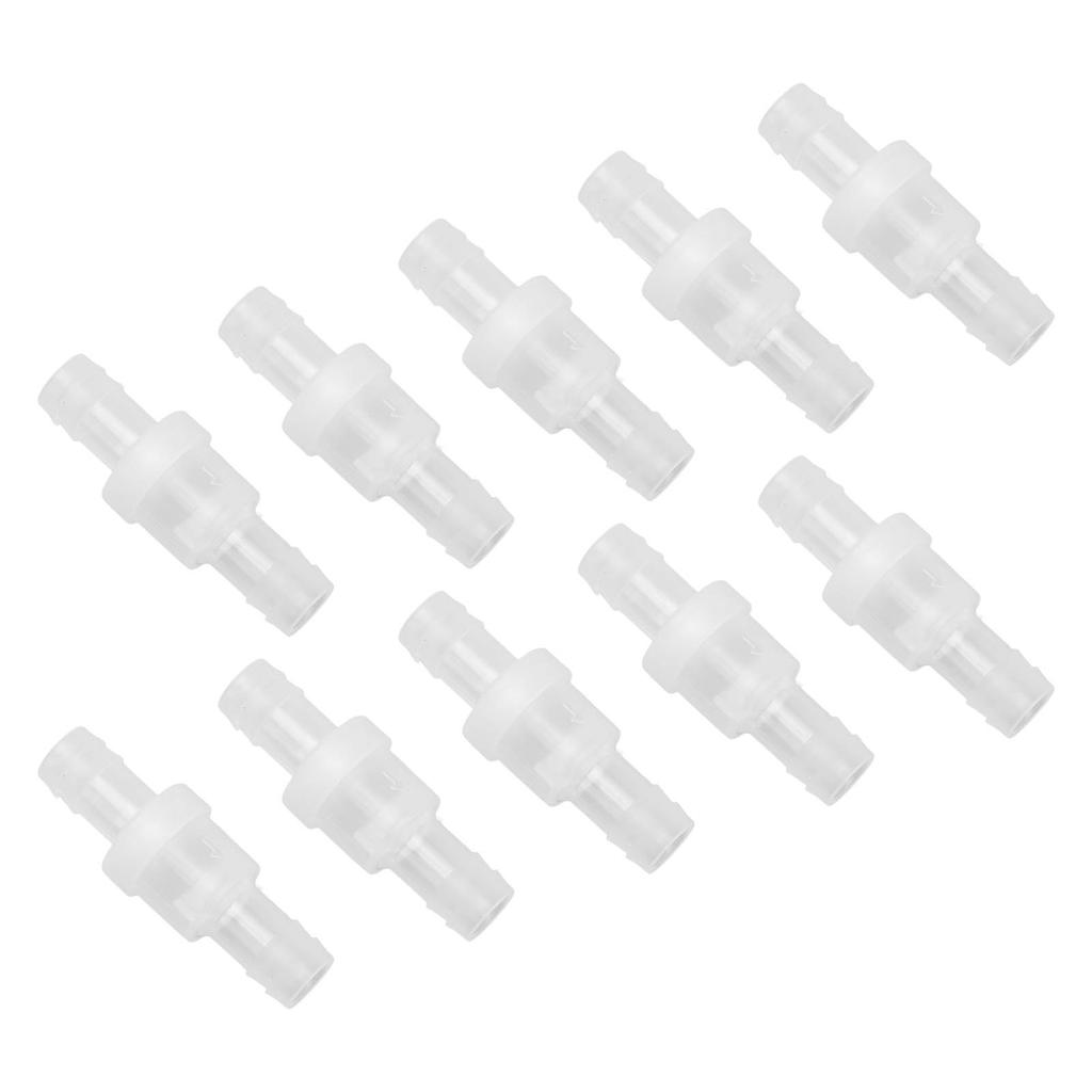 10 ks Jednosměrný zpětný ventil Průsvitný Zastavovač vody Hadicový zpětný ventil s pružinou pro chemický průmysl