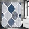 Geometric Shower Curtain, Bathroom Decorative Shower Curtain, Waterproof Shower Curtain with Hooks