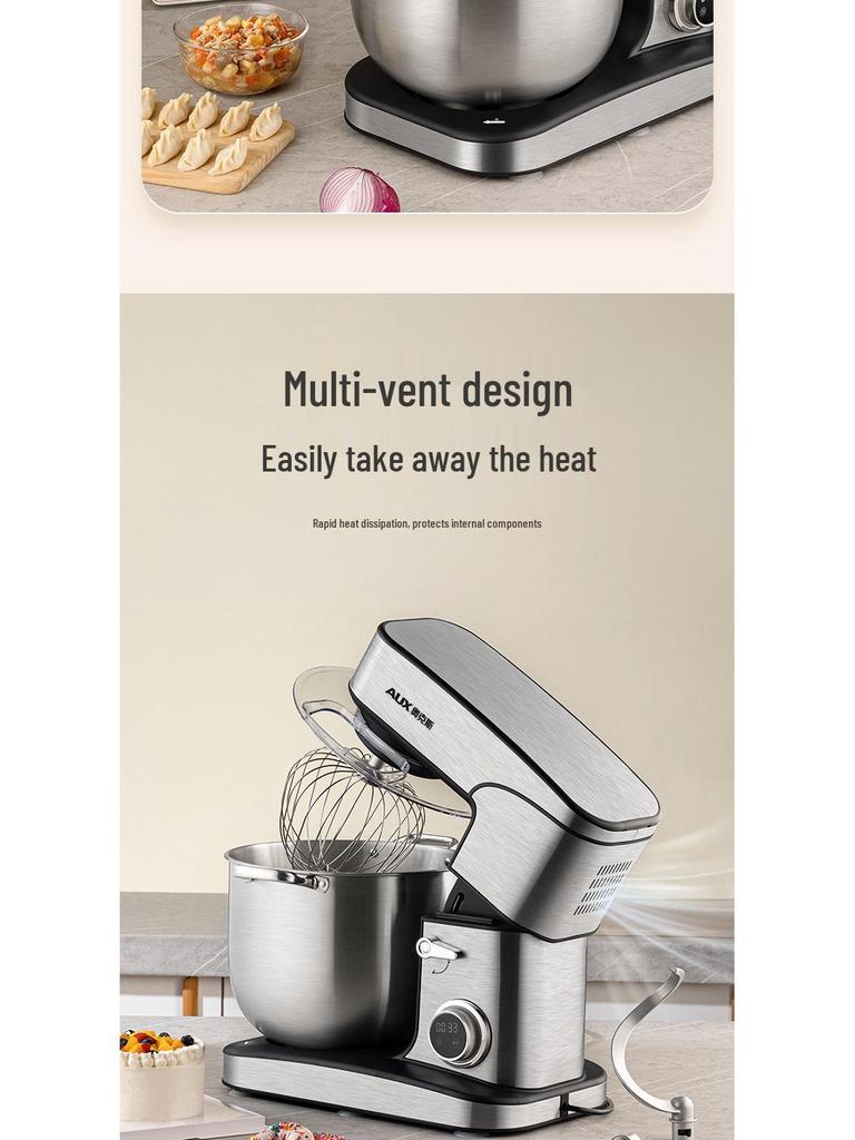 Oakes 16L Multifunctional Stand Mixer: Commercial Dough & Cream Whipping Blender for Custom Cake Toppings.