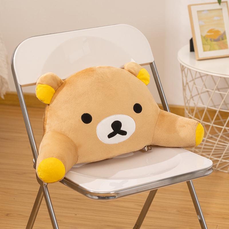 Rilakkuma Series Plush Seat Cushion Waist Support Neck Pillow Kawaii Home Decor Toys Accompany Sleep Toy For Girls Birthday Gift