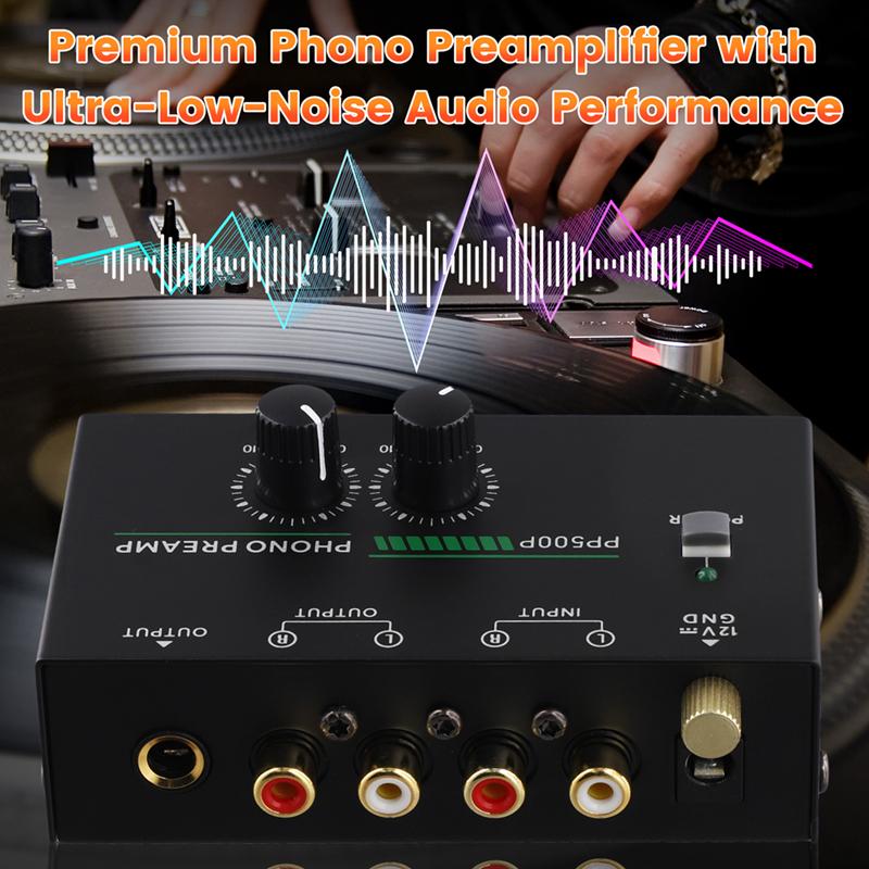 B03B-Phono Turntable Preamp, Phonograph Preamplifier With R C A Input, RCA/TRS Output, For Turntable Record Play