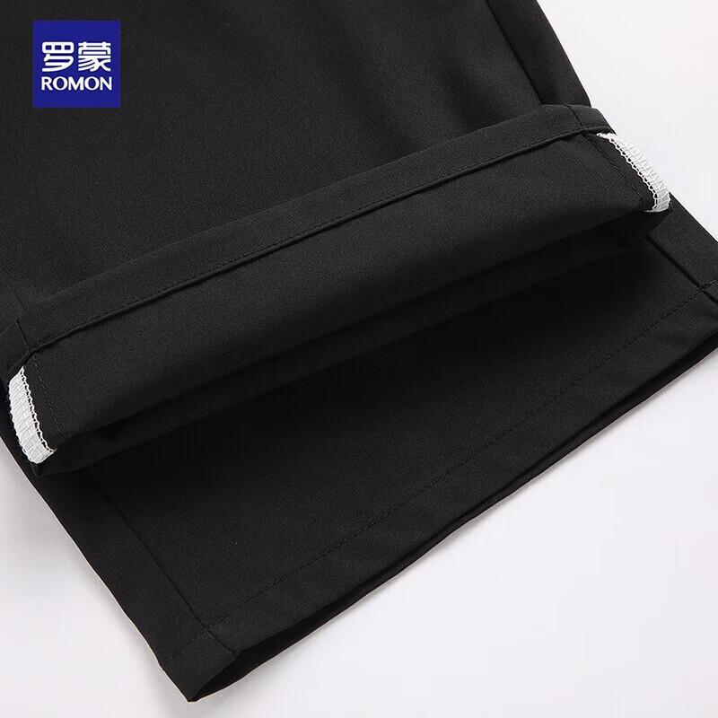 Rommon Men's Non-Iron Anti-Wrinkle Straight-Leg Casual Pants