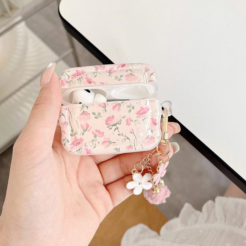 Small floral AirPods 1 protective case apple bluetooth headset case pro1 generation creative tide AirPods 1 women
