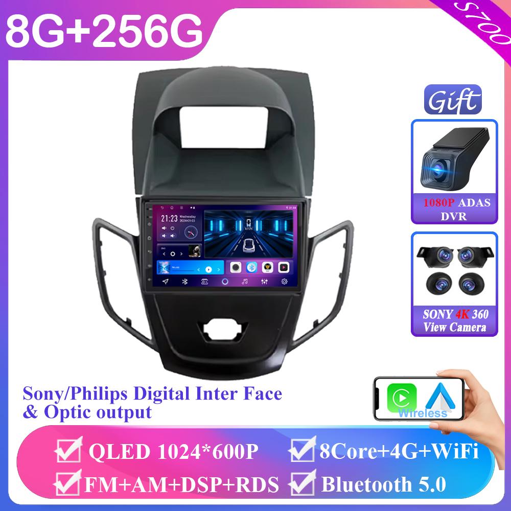 4G BT For Ford Fiesta 2008-2017 Car Radio Stereo Carplay Multimedia Video Player Stereo Navigation GPS Android Auto No 2din DVD