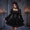 Women's Gothic Lace Devil Costume Dress for Halloween