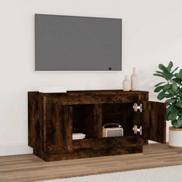 VidaXL TV Cabinet Smoked Oak 80x35x45 Cm Engineered Wood 819857
