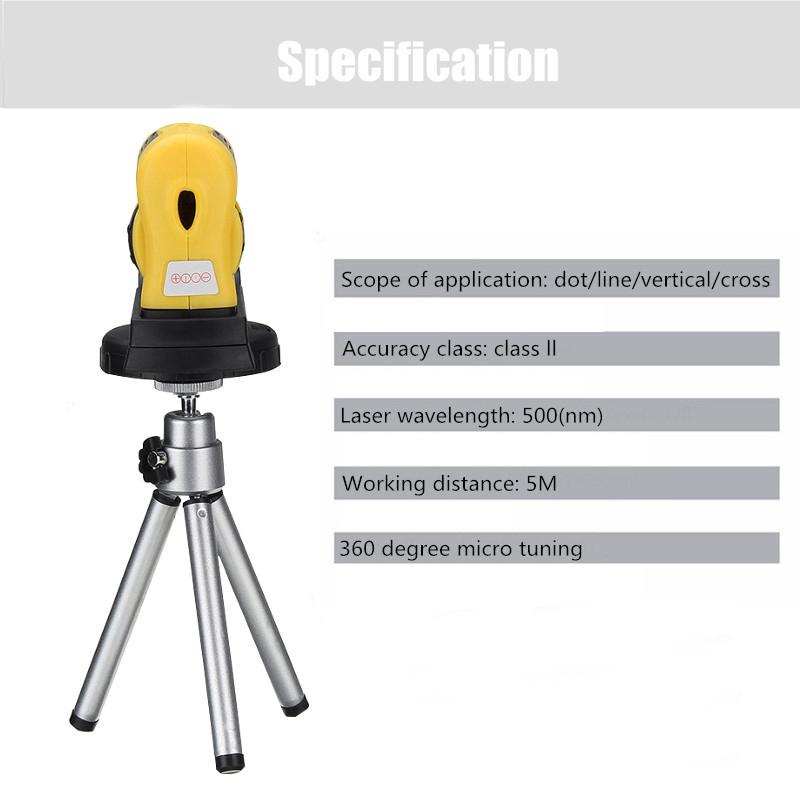 LV-05 Plastic 360-degree Horizontal and Vertical Laser Infrared Laser And Tripod and Adjustable Micro Self-leveling Horizontal Laser
